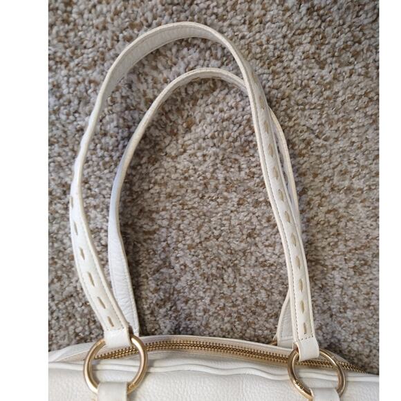 Sigrid Olsen White Leather Shoulder Bag Light Blue Lining Pre-Owned - Picture 14 of 16